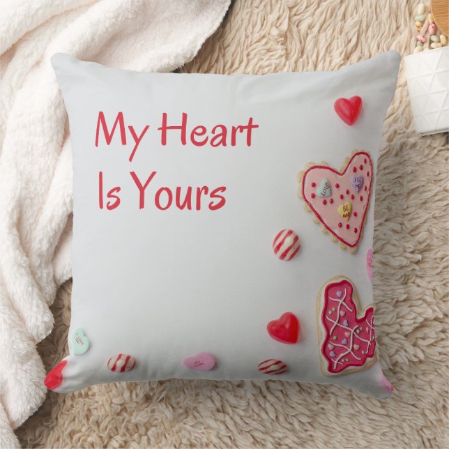 Almofada My Heart Is Yours  cute Valentine design (Cobertor)