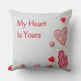 Almofada My Heart Is Yours cute Valentine design