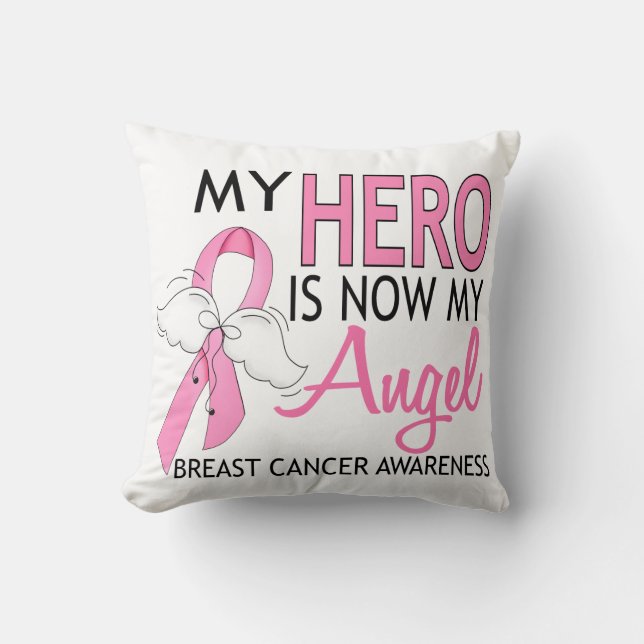 Almofada My Here Is Now My Angel Breast Cancer (Frente)