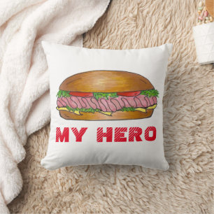 Almofada MY HERO Submarino Sandwich Grinder Hoagie Sub