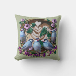 Almofada My morning JAVA with Java sparrows