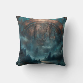 Almofada Mystic Gothic Art - Blue Copper Patina Decorative