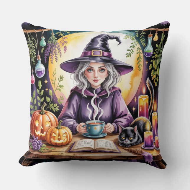 Almofada Mystic Pumpkin Night Halloween Pillowcase (Frente)