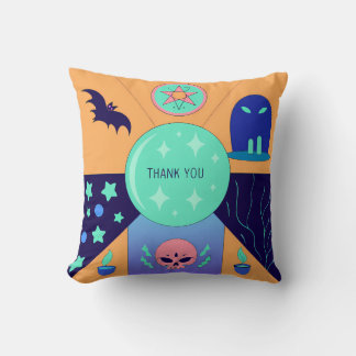 Almofada Mystical Elements with a Thank You Message