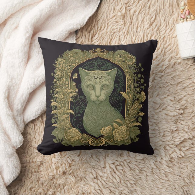 Almofada Mystical Forest Cat - Woodland (Cobertor)