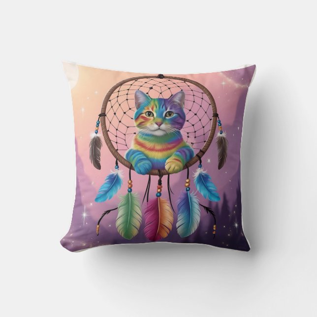Almofada Mystical Rainbow Tabby Dream (Frente)