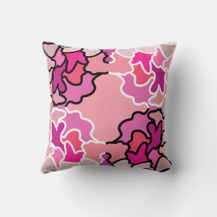 Almofada Na Arte Geométrica Do Meio século Rosa