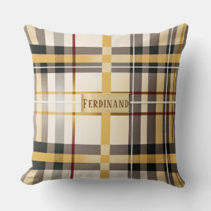 Almofada Na moda Classic Tan e Taupe Plain Decorative