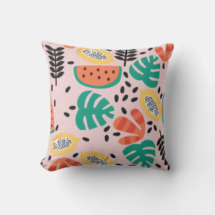 Almofada Na moda de fruta: Design do padrão Vintage.