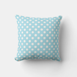 Almofada Na moda de Trendy Girly Girly Glam Polkadot Azul
