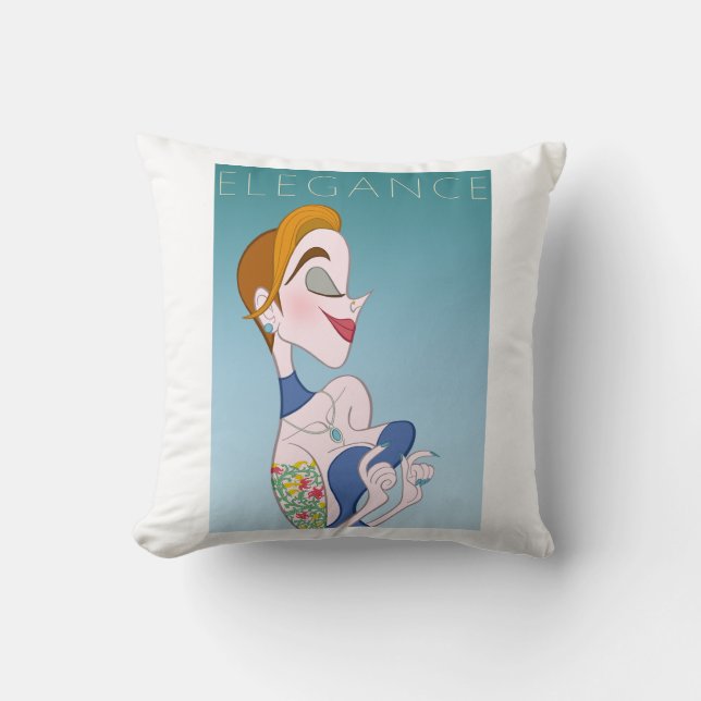 Almofada Na moda Elegante Mulher (Frente)
