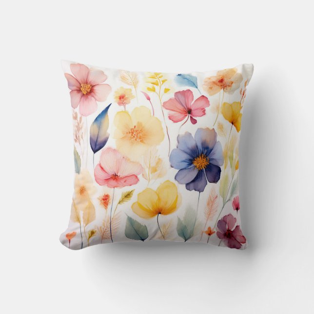 Almofada Na moda Floral Impressão botulínica, coxão de marf (Frente)