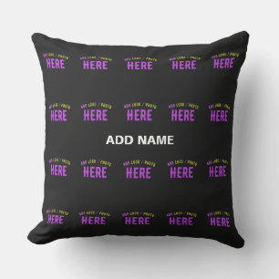 ALMOFADA NA MODA MODERNO PERSONALIZÁVEL NEGRO VERIFICADO CO