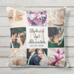 Almofada Na moda Monograma Fotos Modernas de Keepsaokies<br><div class="desc">Girly-Girl-Graphics no Zazzle: Modelo de Colagem de Fotos Personalizável Moderna, Trendy e Exclusiva de Casamento Elegante Monogramada em um Travesseiro decorativo Exterior Legal Simples, mas Beleza Chic de 20 polegadas para personalizar com seus nomes e Monograma Opções de Cores Iniciais e de Fonte para este Tecido Do-It-Yourself, noiva Crie e...</div>