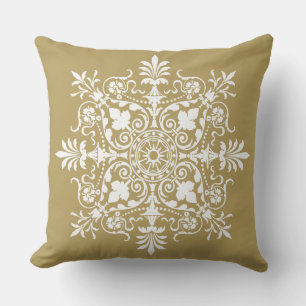 Almofada Na moda Ornamentado Damask Swirl Floral