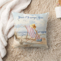 Na moda Watercolor Beach Ocean Sand Personalize