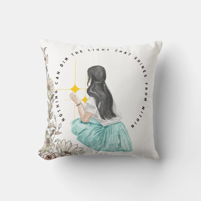 Almofada Nada Pode Esmagar A Luz Que Brilha De Dentro (Frente)