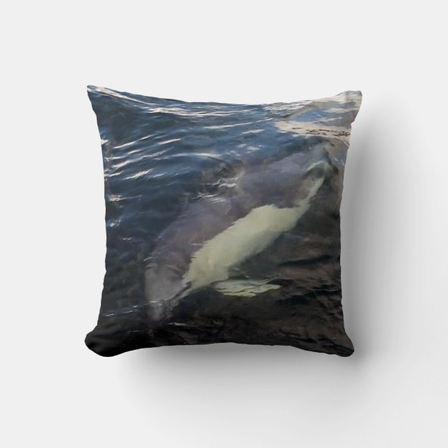 Almofada Nadação comum de golfinhos reversível (Frente)