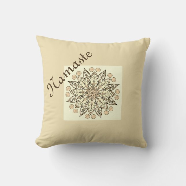 Almofada Namaste Mandala natural (Frente)