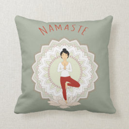 Almofada Namaste na pose da árvore - travesseiro de Asana