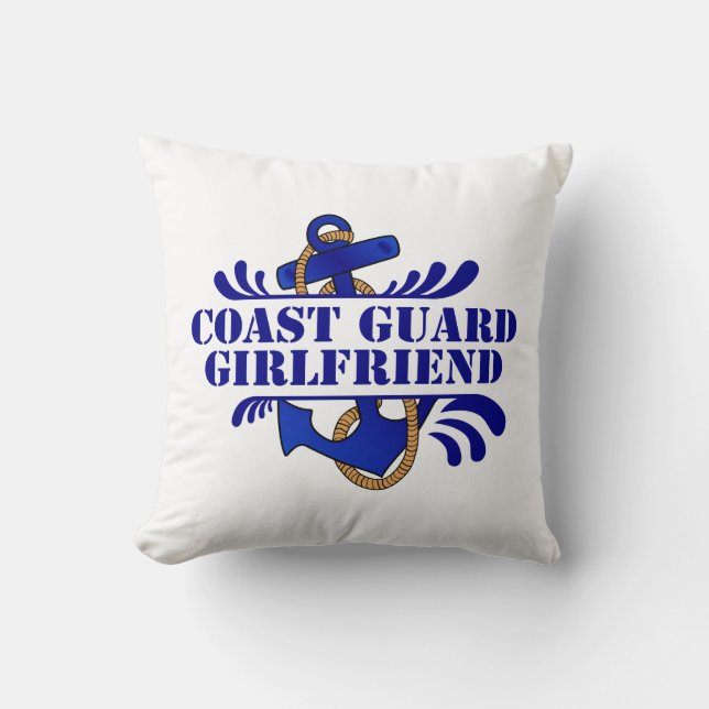 Almofada Namorada da guarda costeira, âncoras afastado! (Frente)