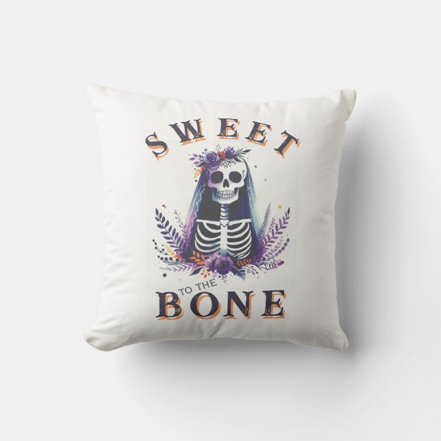 Almofada Namorada Halloween Sweet to the Bone (Frente)