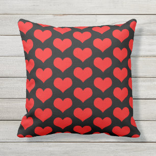Almofada Namorados De Coração Bonito Vermelho-Preto-Gift