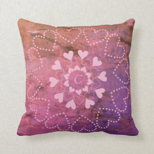 Almofada Namorados de Mandala, em Granito de Ferrugem Rosa