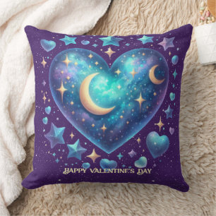 Almofada Namorados Purple Heart Stars Constellations