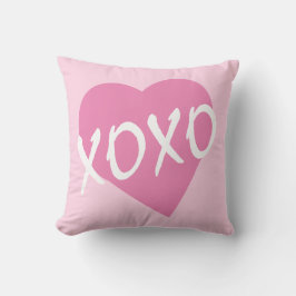 Almofada Namorados XOXO beija abraços cor-de-rosa