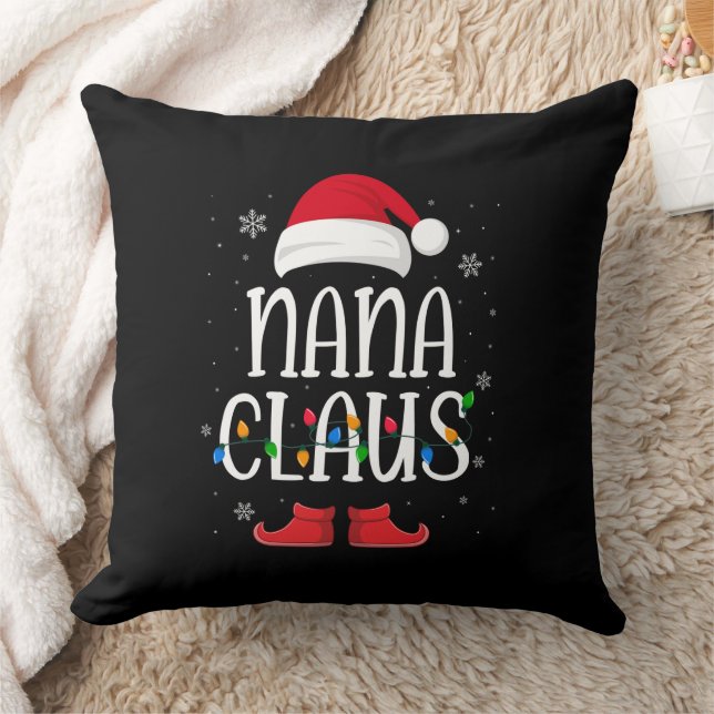 Almofada Nana Santa Claus Hat With Xmas Light Christmas  (Cobertor)