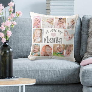 Almofada NANA TE AMAMOS 10 Colagem de Fotos Personalizada