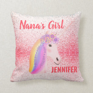 Almofada Nanas Girl Pink Girly Speckles Personalizado