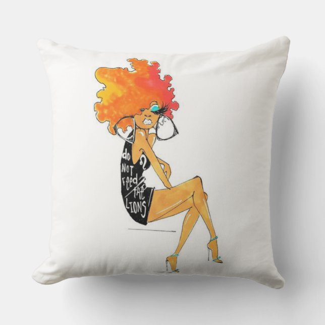 Almofada Não alimente aos leões o travesseiro (Frente)
