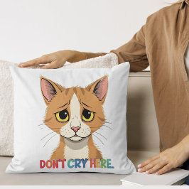 Almofada Não chore aqui | com desenho animado