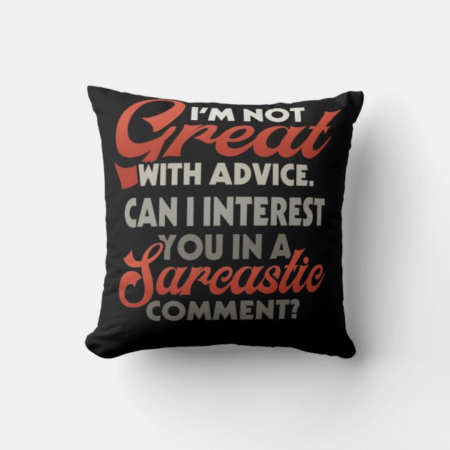 Almofada Não estou Excelente de conselhos posso me interess (Frente)