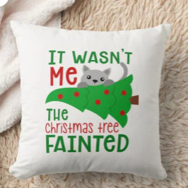 Almofada Não fui eu que a árvore desmaiou no Natal engraçad