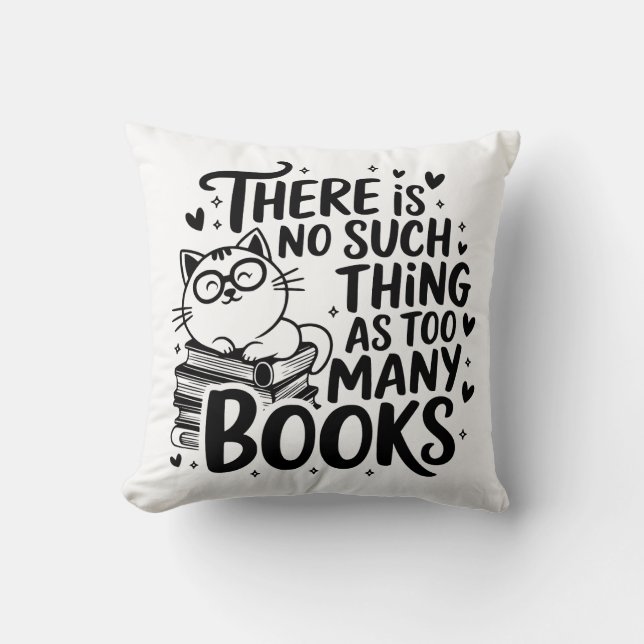 Almofada não há livros demais (Frente)