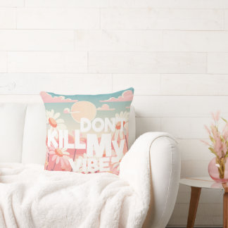 Almofada Não Matar minha visão - Arte Sunshine Retro Daisy