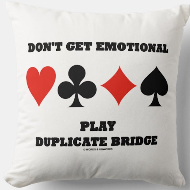 Almofada Não Obtenha recomendações de ponte duplas sobre re (Wry bridge humor on this throw pillow featuring sound bridge advice)