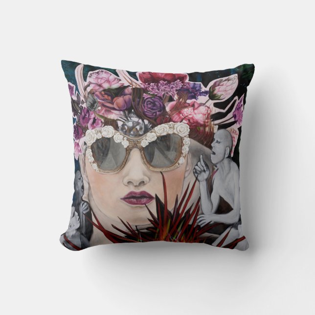 Almofada Não ouça nenhum travesseiro mau (Frente)