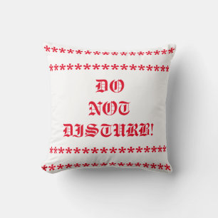 Almofada Não perturbar o Travesseiro decorativo
