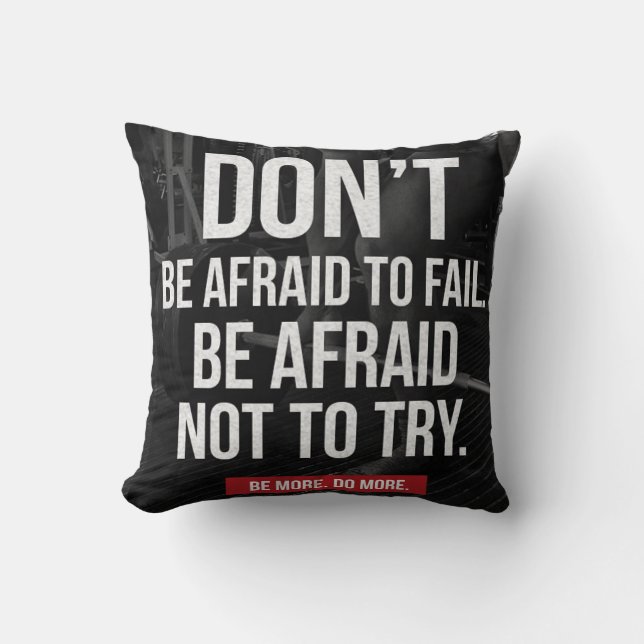 Almofada Não tenha medo de falhar - Motivação Gym (Frente)