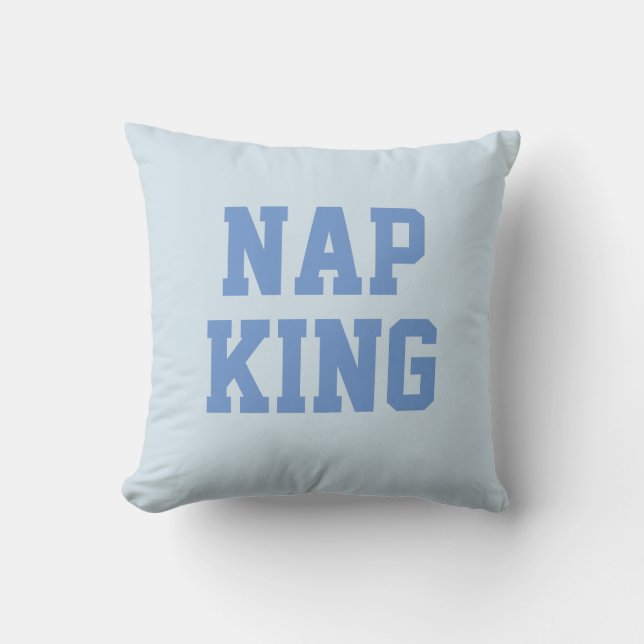 Almofada Nap King | Piada Travesseiro decorativo azul (Frente)