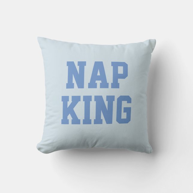 Almofada Nap King | Piada Travesseiro decorativo azul (Frente)