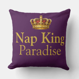 Almofada Nap Queen King Plum Gold Crown Royalty