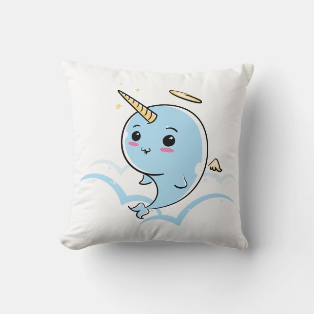 Almofada Narwhal Angel Cutie (Frente)