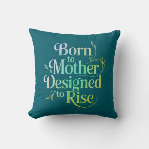 Almofada Nascer ao Travesseiro decorativo de citação mãe