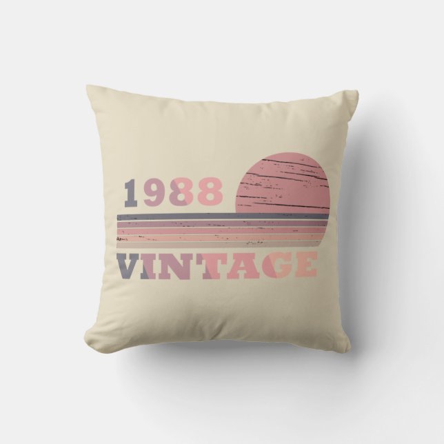 Almofada nascer de aniversário de 1988 (Frente)