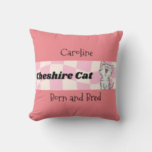 Almofada Nascer de Gato Cheshire e Editável